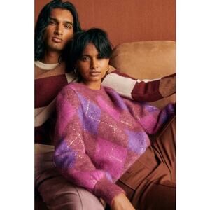 La Maille Sezane Kirstie Jumper in Multicoloured Candy Pattern Size M✨